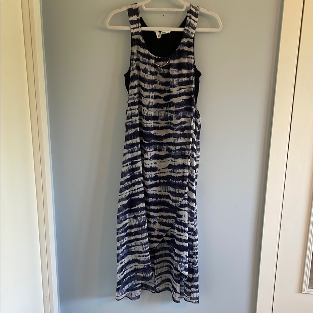 Point Zero Navy and White Sleeveless Maxi Dress, size medium - Picture 6 of 15